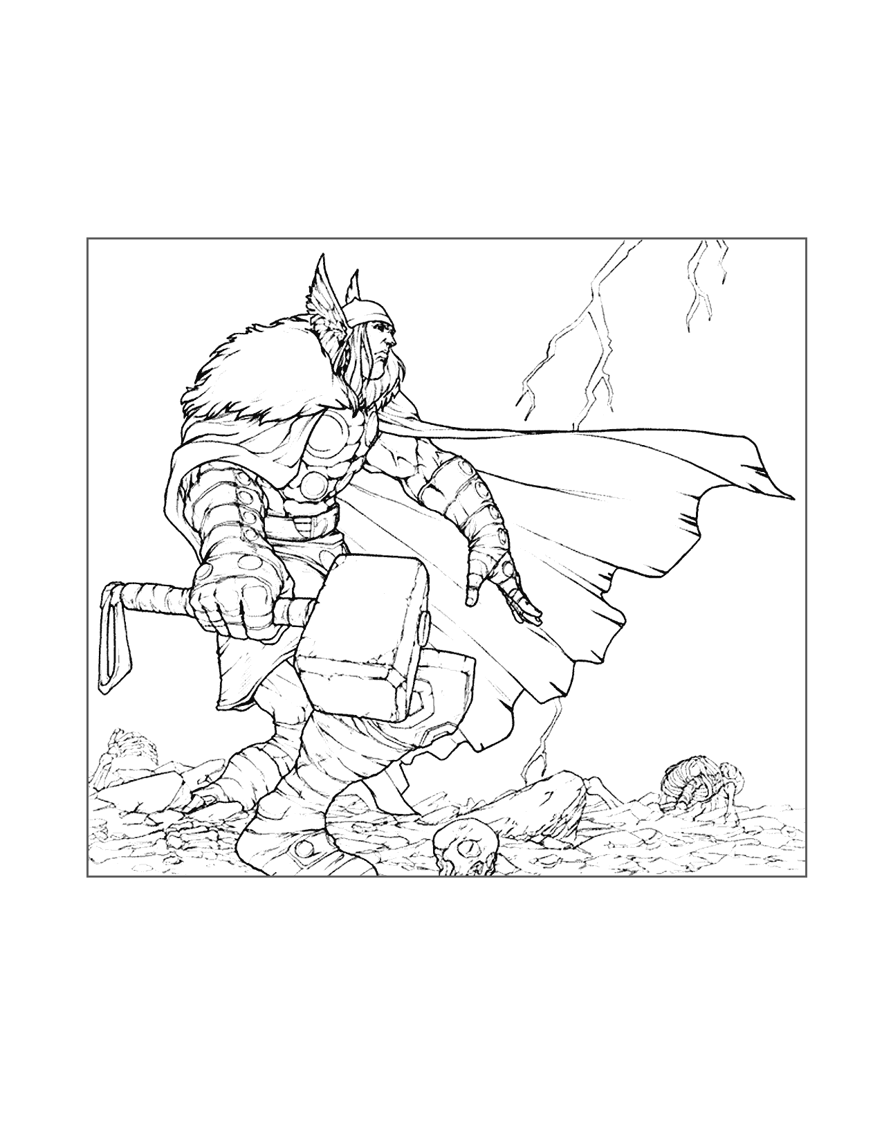 Printable Thor Coloring Pages