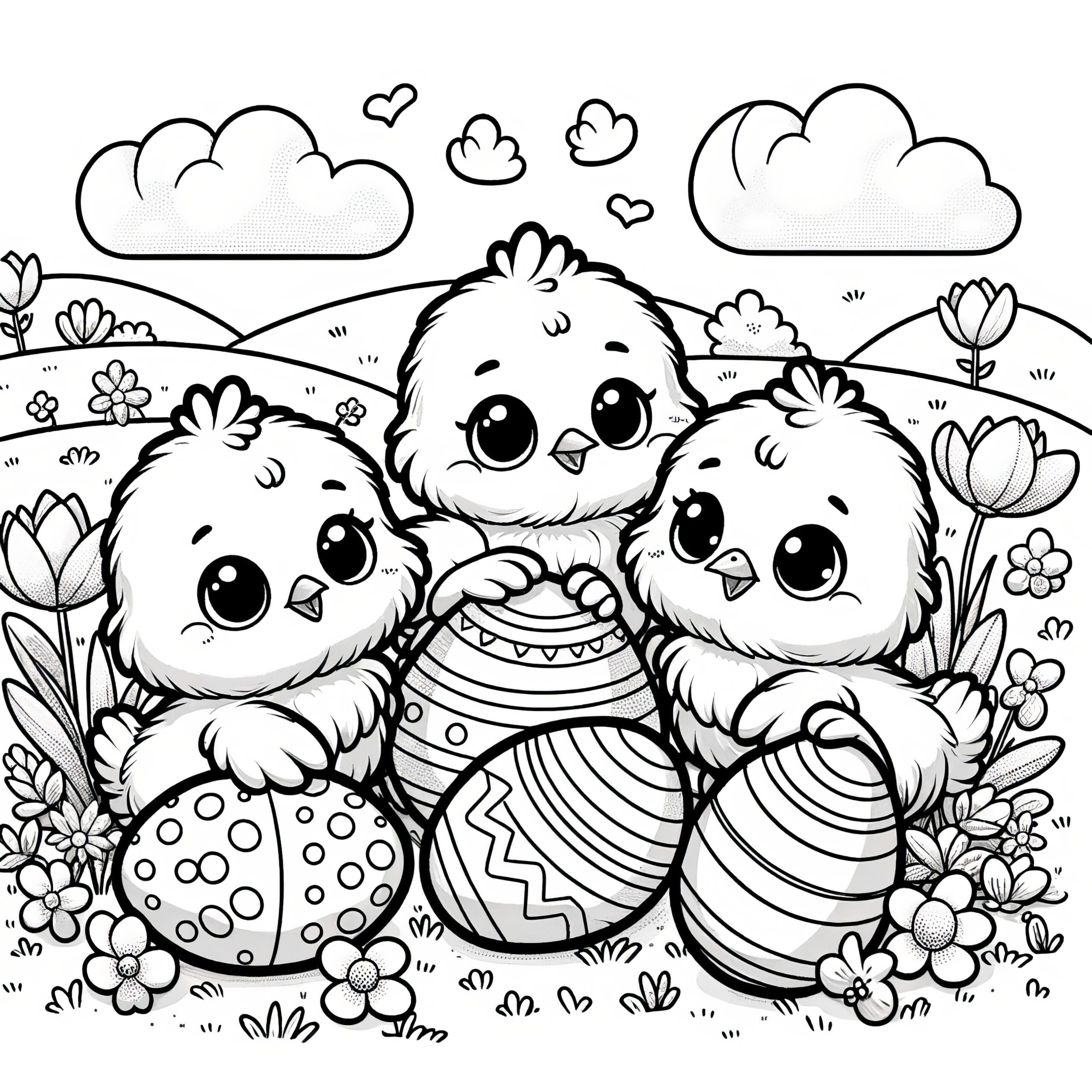 Free Egg Coloring Pages