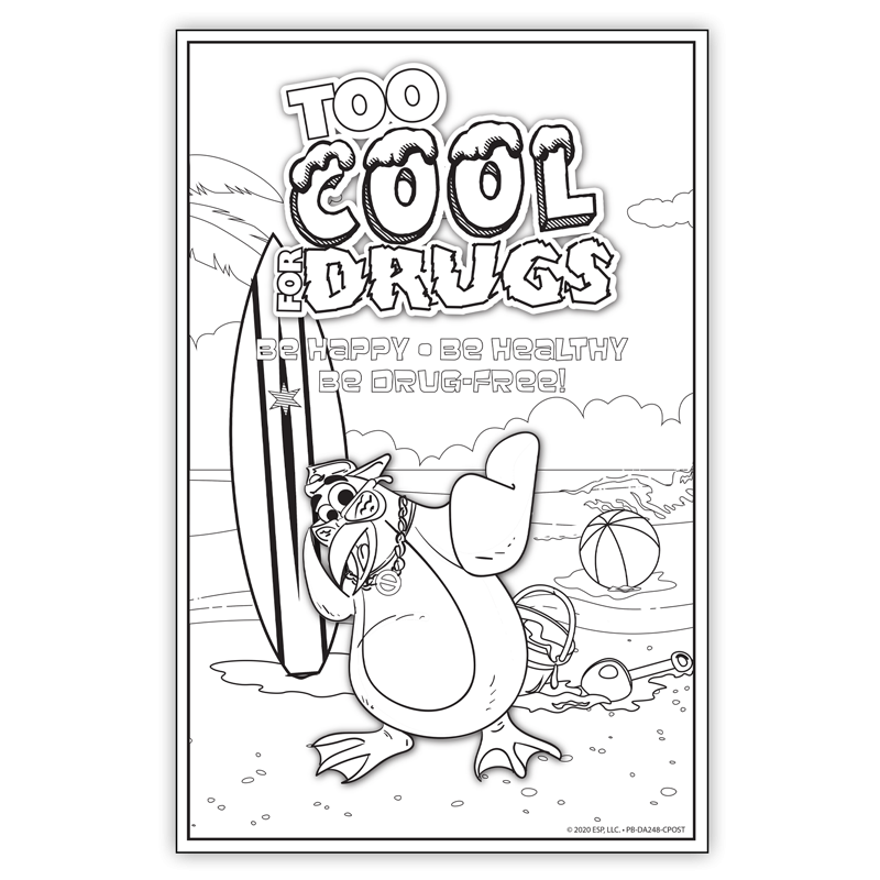 Too Cool For Drugs Coloring Poster Prevention U0026 Treatment Resources
