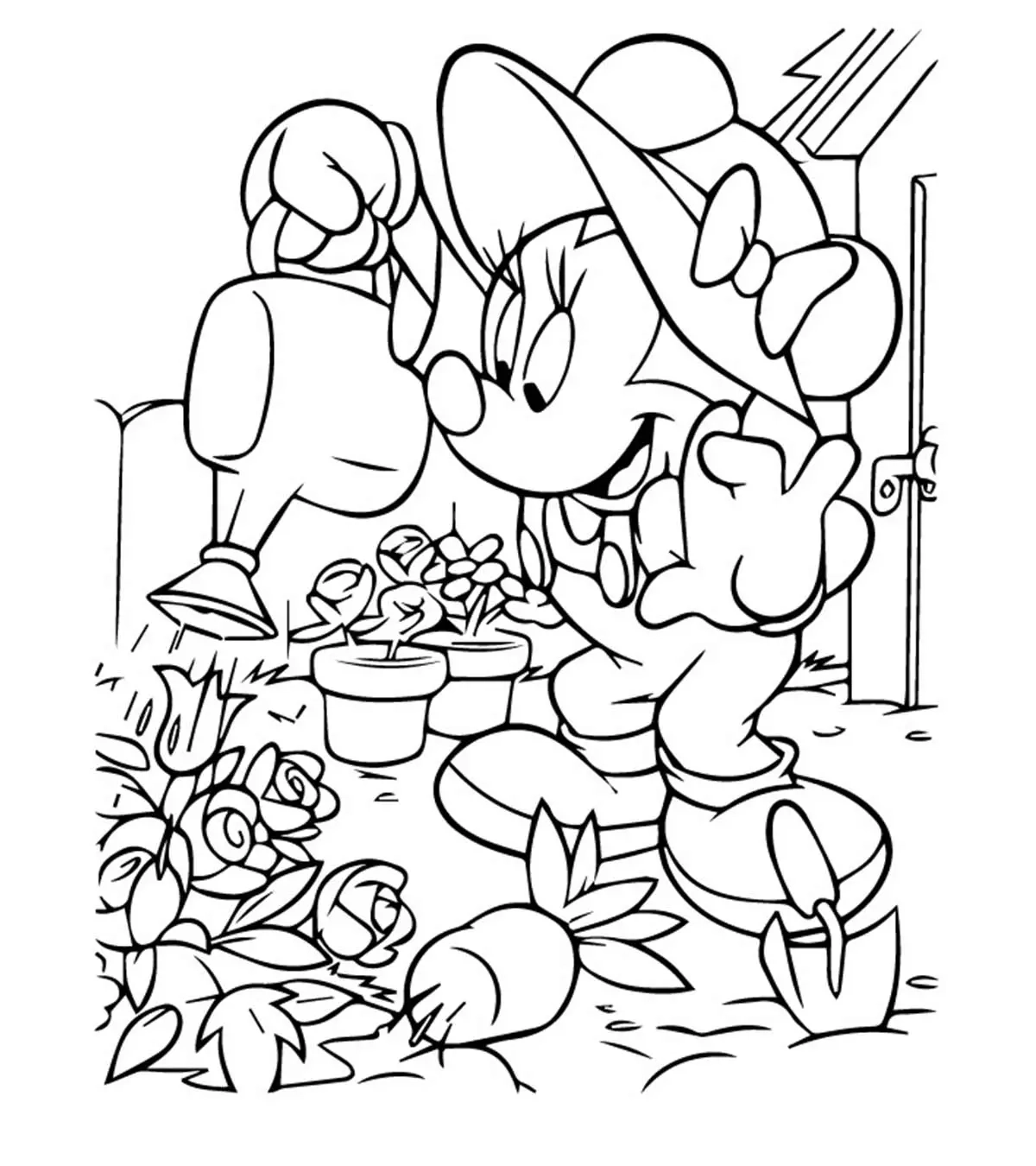 Minnie Mouse Free Coloring Page