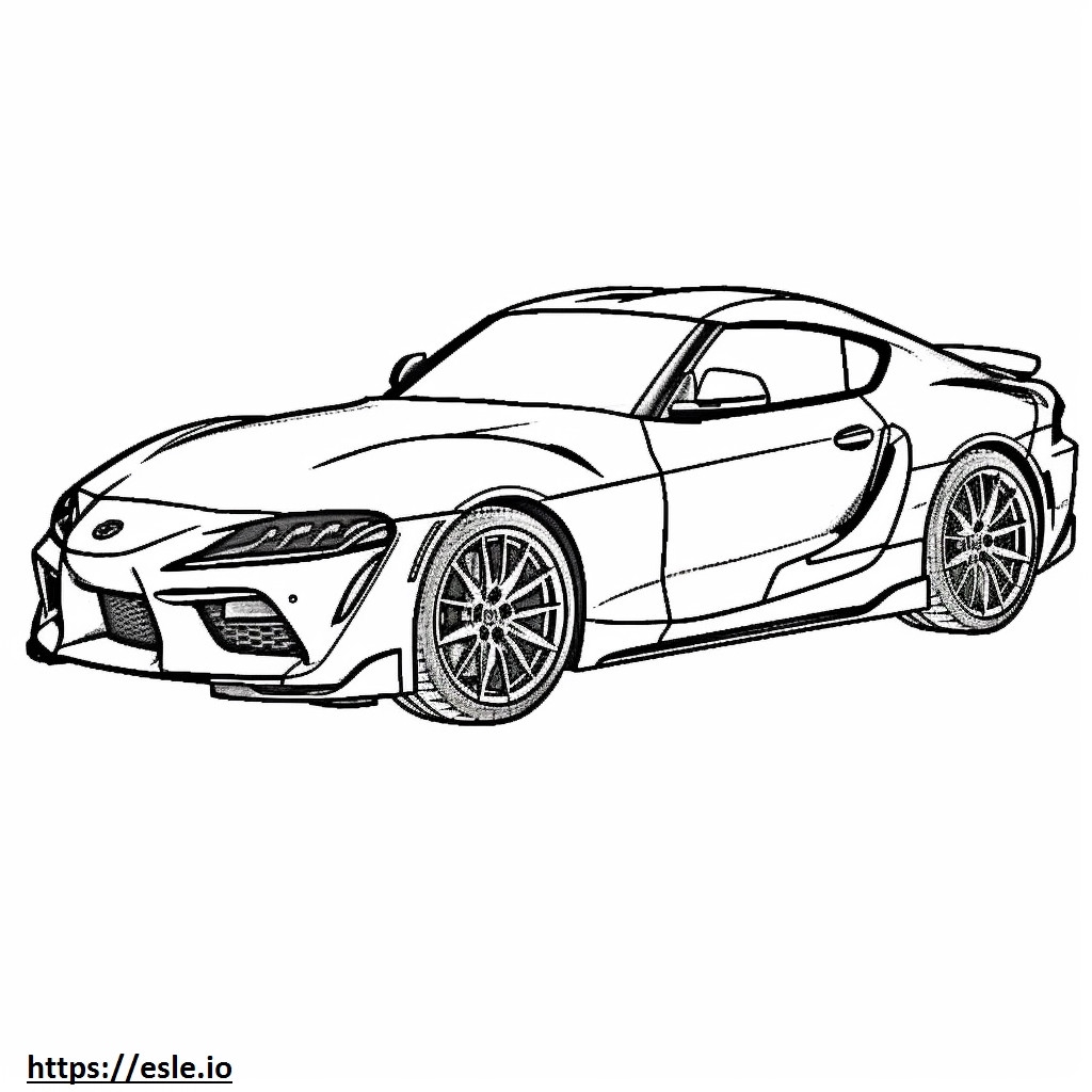 Toyota GR Supra 2024 Coloring Page Toyota GR Supra 2024 Coloring Page