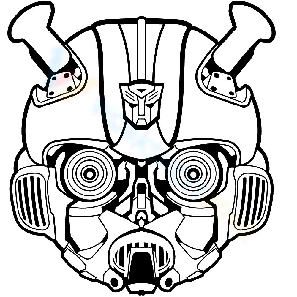Transformers Bumblebee Coloring Page Worksheet