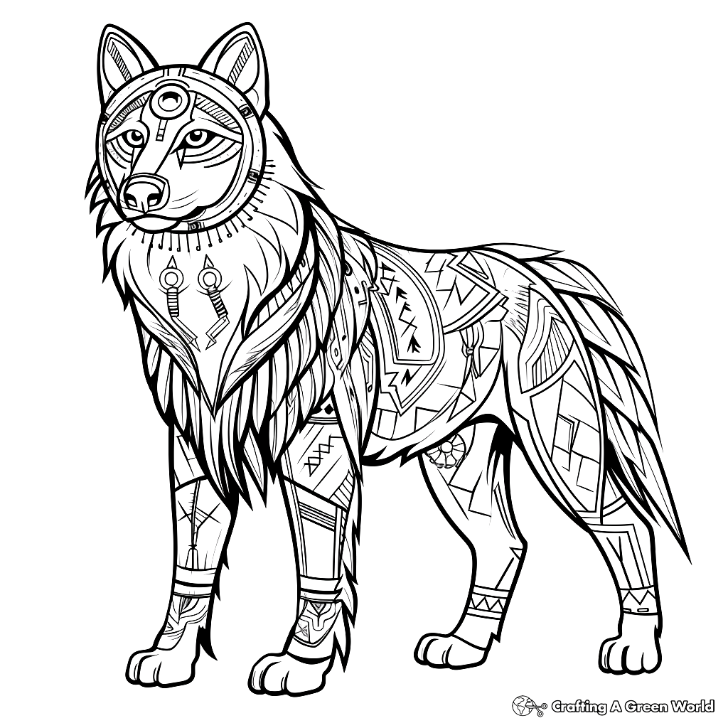 Printable Wolf Coloring Page
