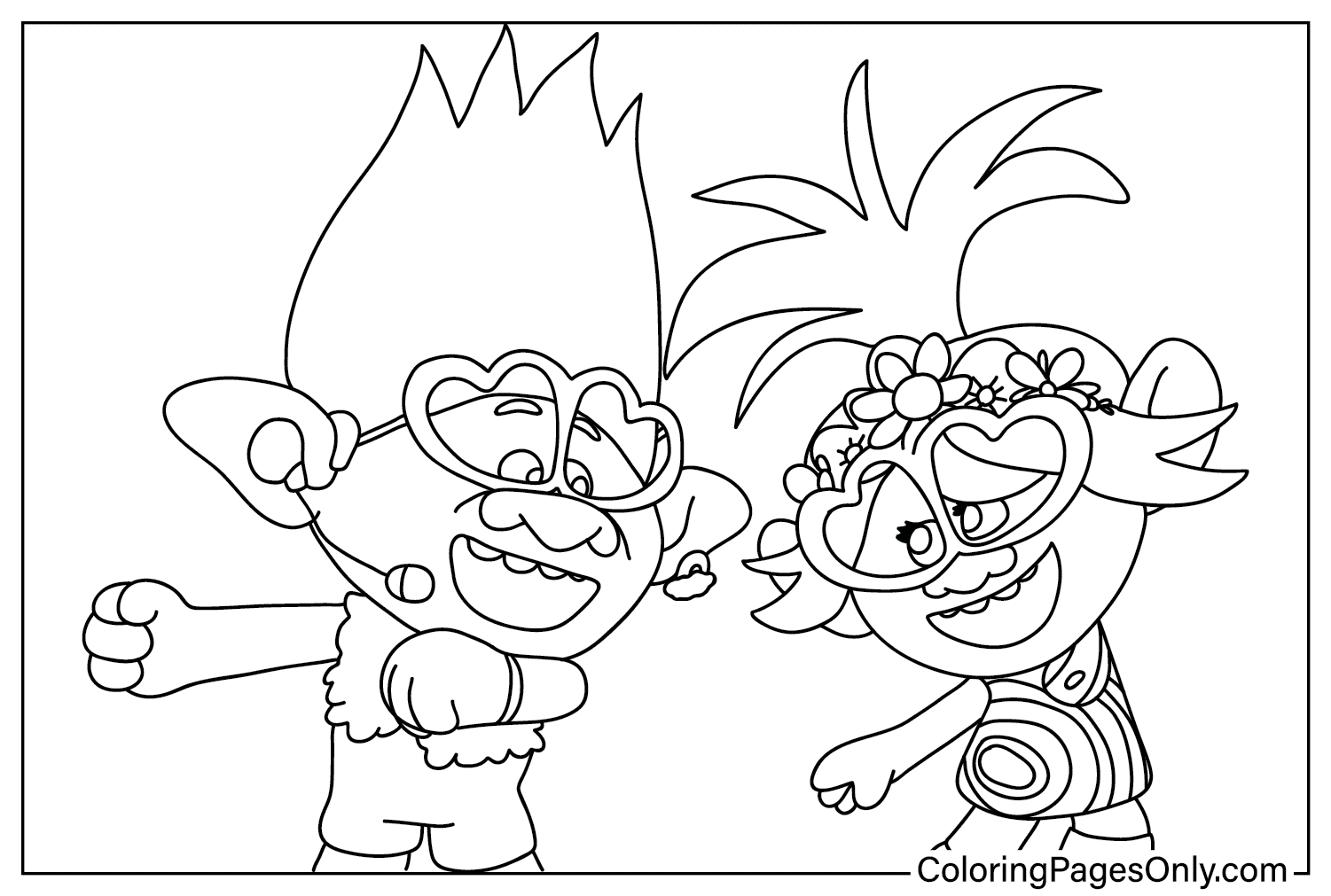 Trolls Band Together Coloring Pages Fun Printable Designs For Kids And Adults