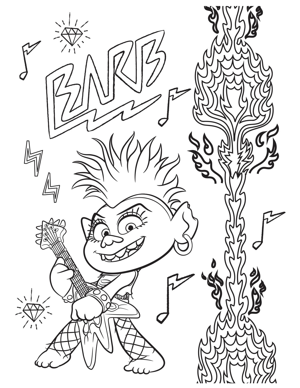 Trolls World Tour Coloring Pages YouLoveIt