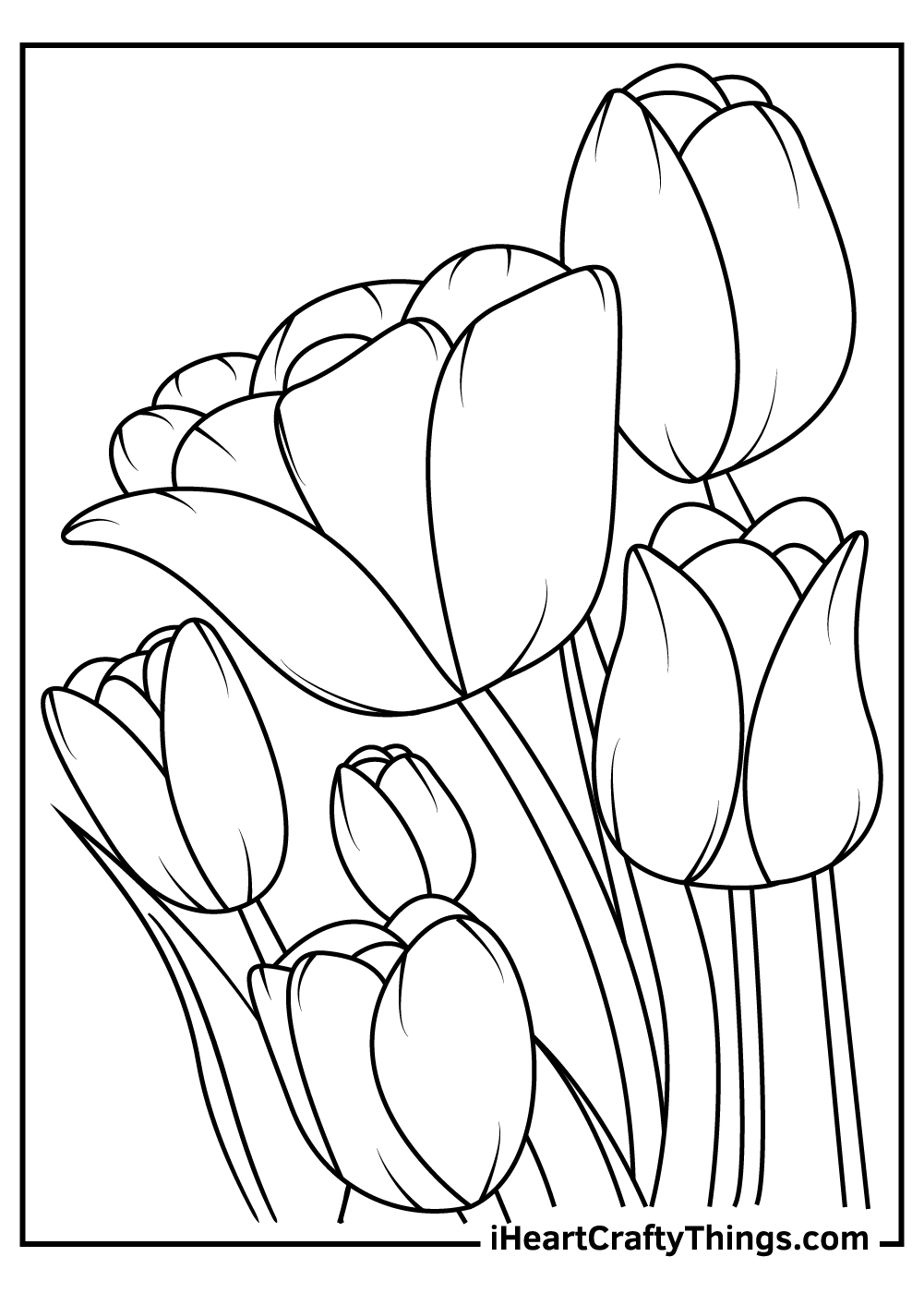 Tulip Coloring Pages Updated 2023 Worksheets Library