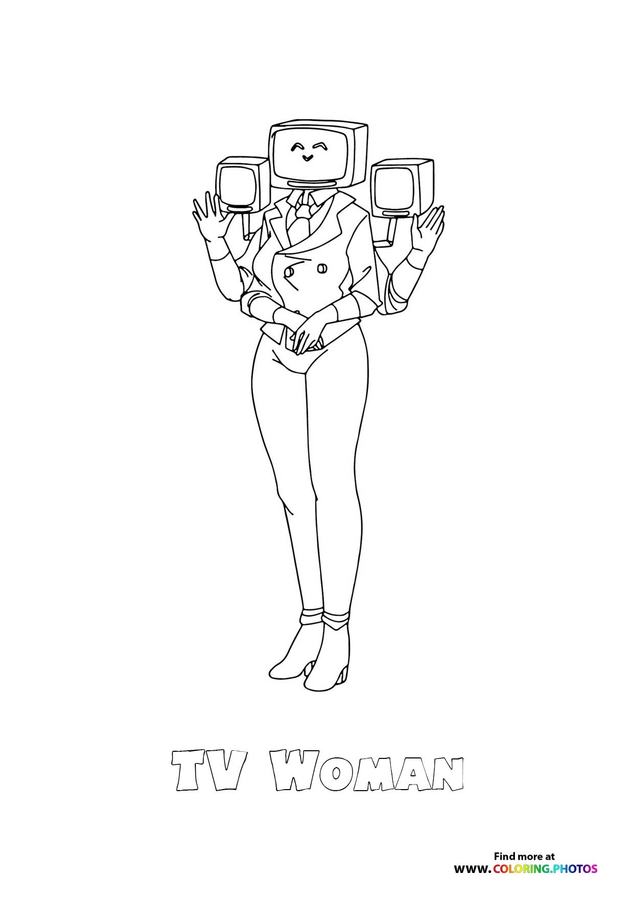 TV Woman From Skibidi Toilet Coloring Pages For Kids TV Woman From Skibidi Toilet Coloring Pages For Kids