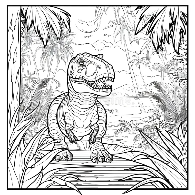 T-Rex Coloring Page Printable T-Rex Coloring Page Printable