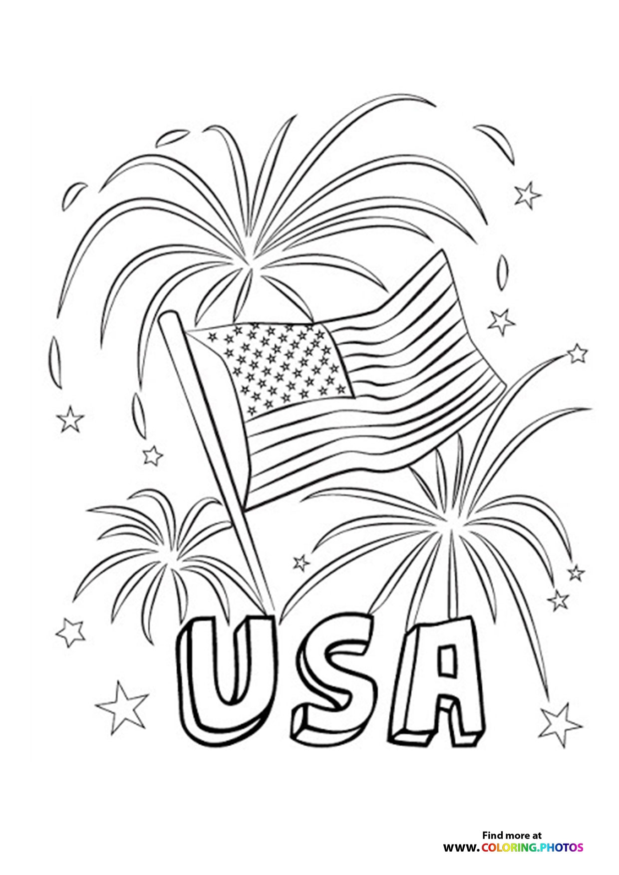 American Flag Coloring Page Free American Flag Coloring Page Free