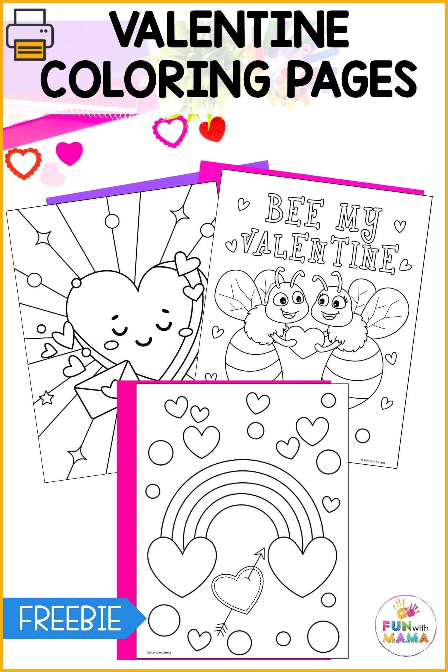 Valentines Day Coloring Pages Fun With Mama