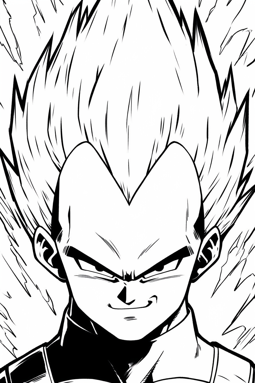 Printable Vegeta Coloring Pages