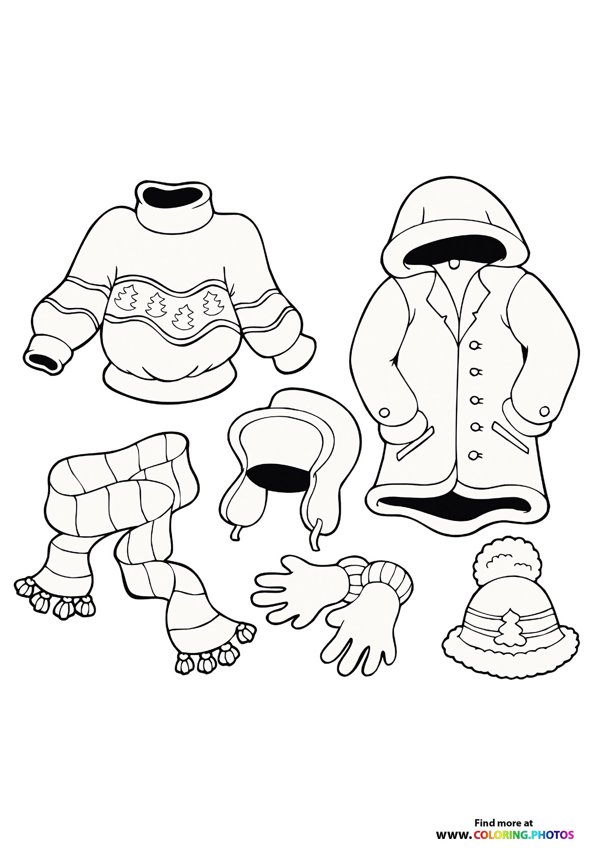 Winter Clothing Coloring Pages For Kids Free And Easy Print Or Download
