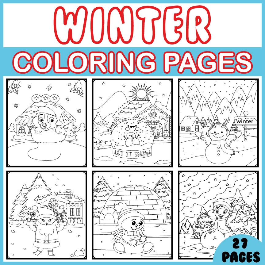 Winter Coloring Pages Printable Sheets Winter Coloring Book 27pages V1 Made By Teachers Winter Coloring Pages Printable Sheets Winter Coloring Book 27pages V1 Made By Teachers