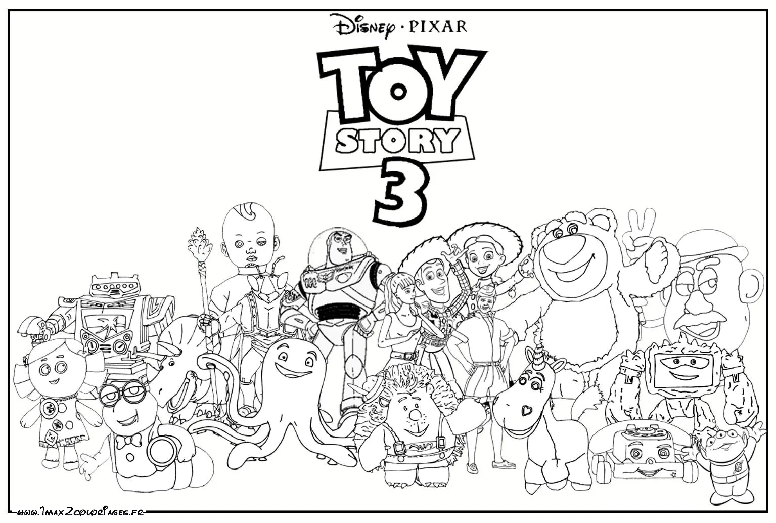 Woody Buzz Lightyear Jessy Rex Hamm Zigzag Toy Story Coloring Pages