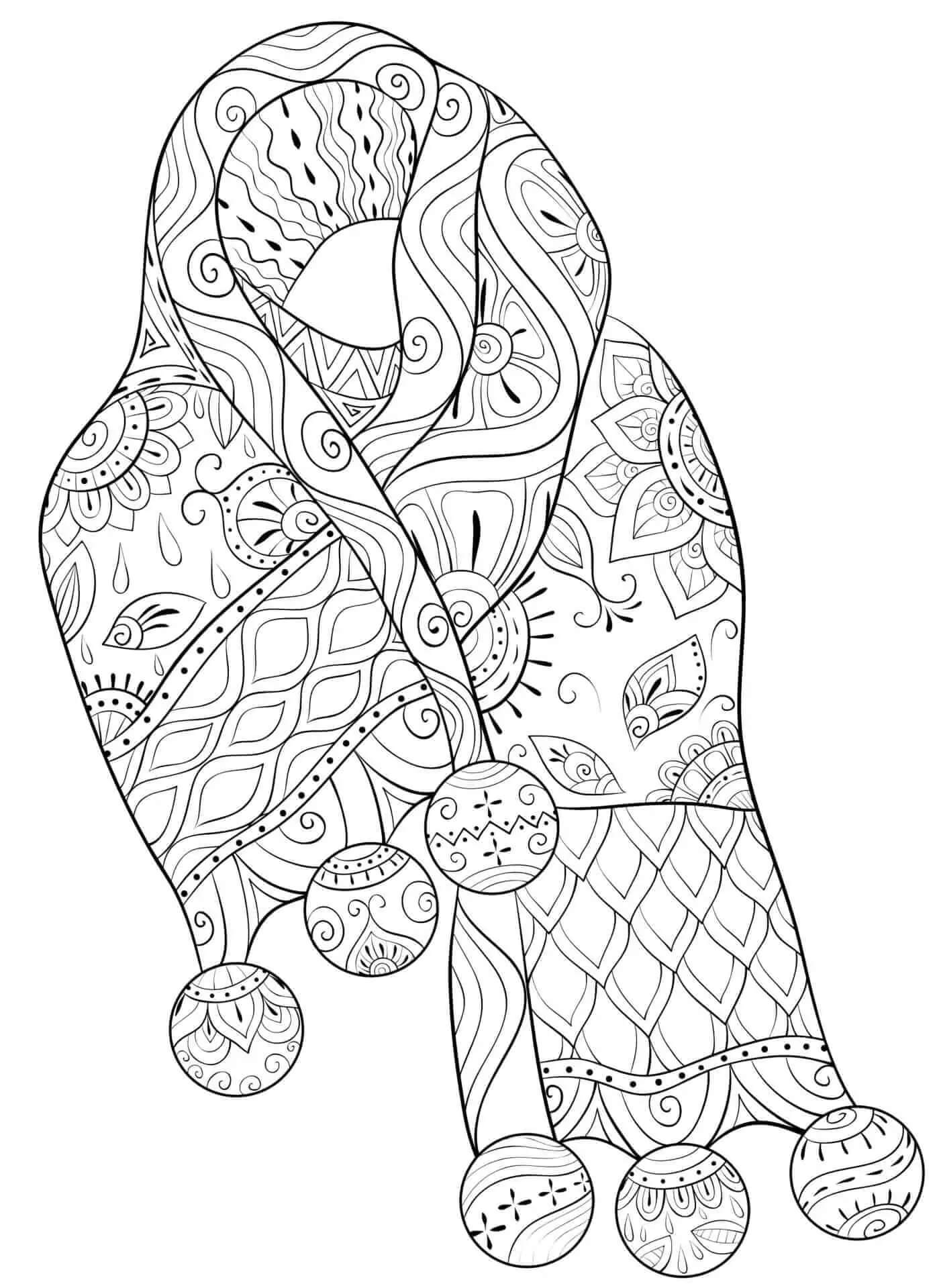 Wool Scarf In Winter Coloring Page Download Print Or Color Online For Free
