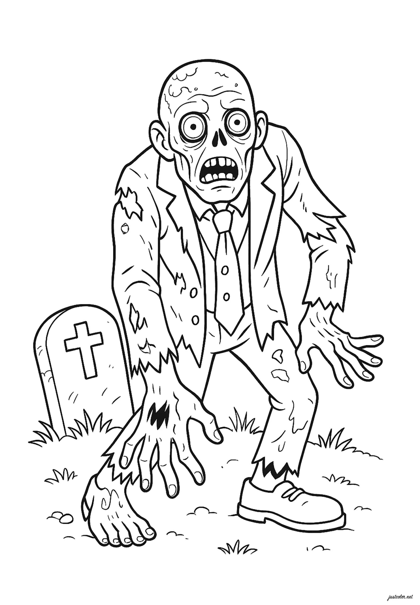 Zombie Coloring Pages Printable