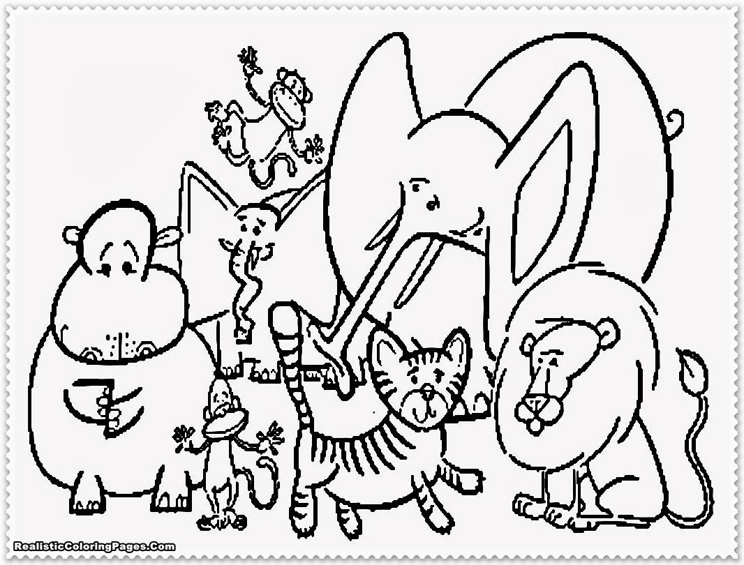 Printable Zoo Animals Coloring Pages