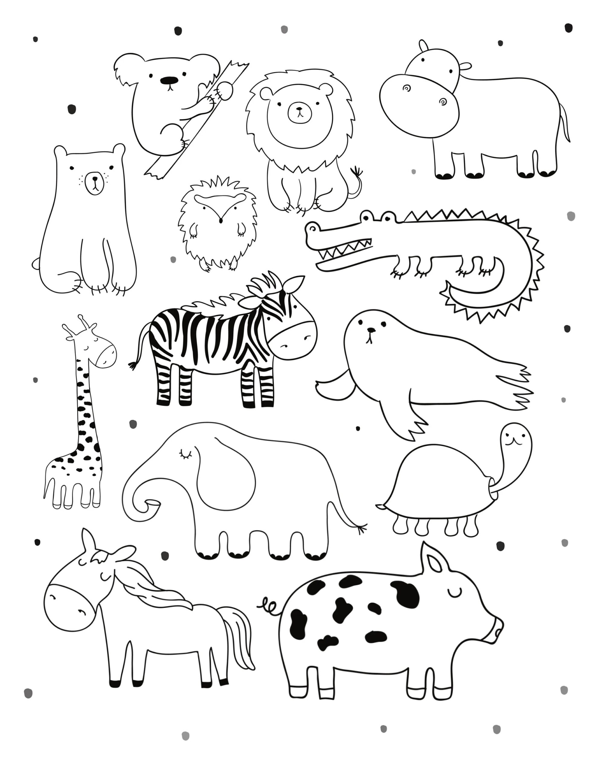 Zoo Animal Coloring Page For Kids Printable Coloring Page Zoo Zoo Animal Coloring Page For Kids Printable Coloring Page Zoo