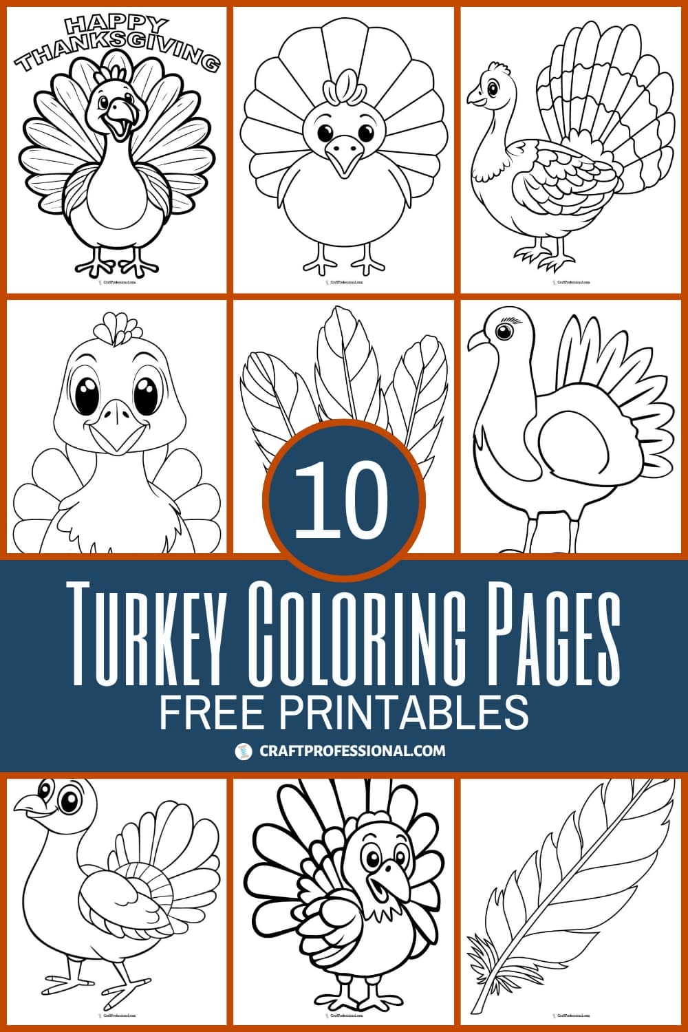 Turkey Coloring Pages Printable Free