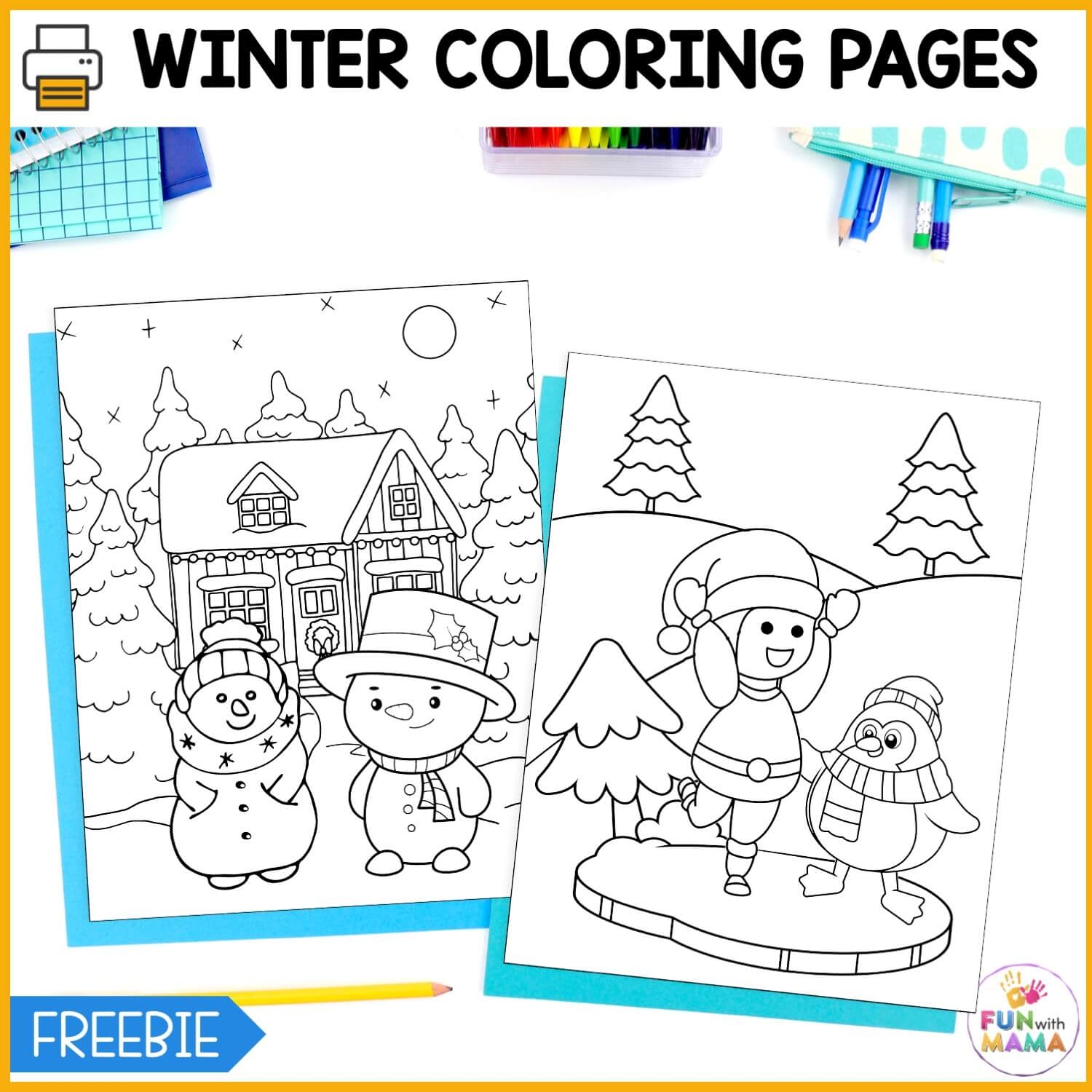Winter Coloring Pages For Adults Printable