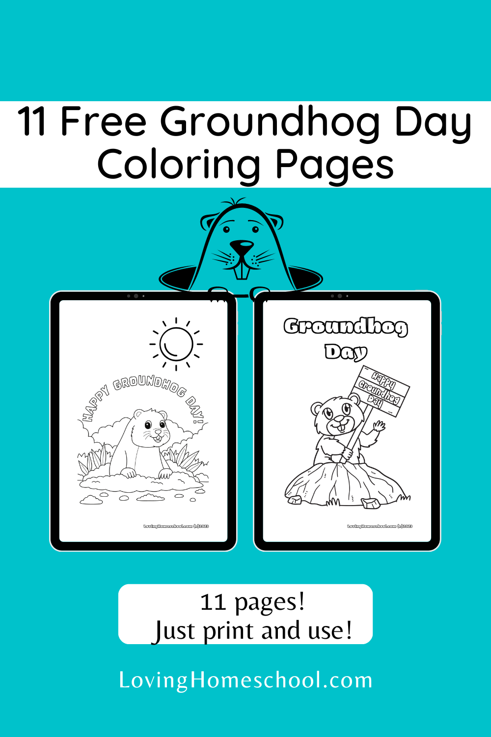 11 Free Groundhog Day Coloring Pages LovingHomeschool 11 Free Groundhog Day Coloring Pages LovingHomeschool