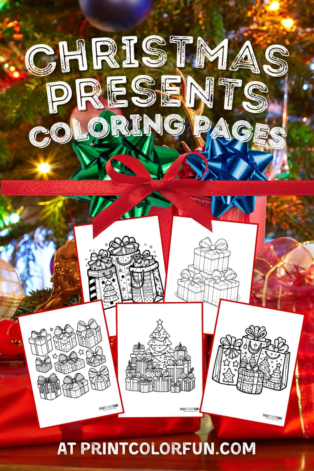 12 Christmas Present Clipart Coloring Pages Plus Quick Easy Activities You Can Do With em At PrintColorFun