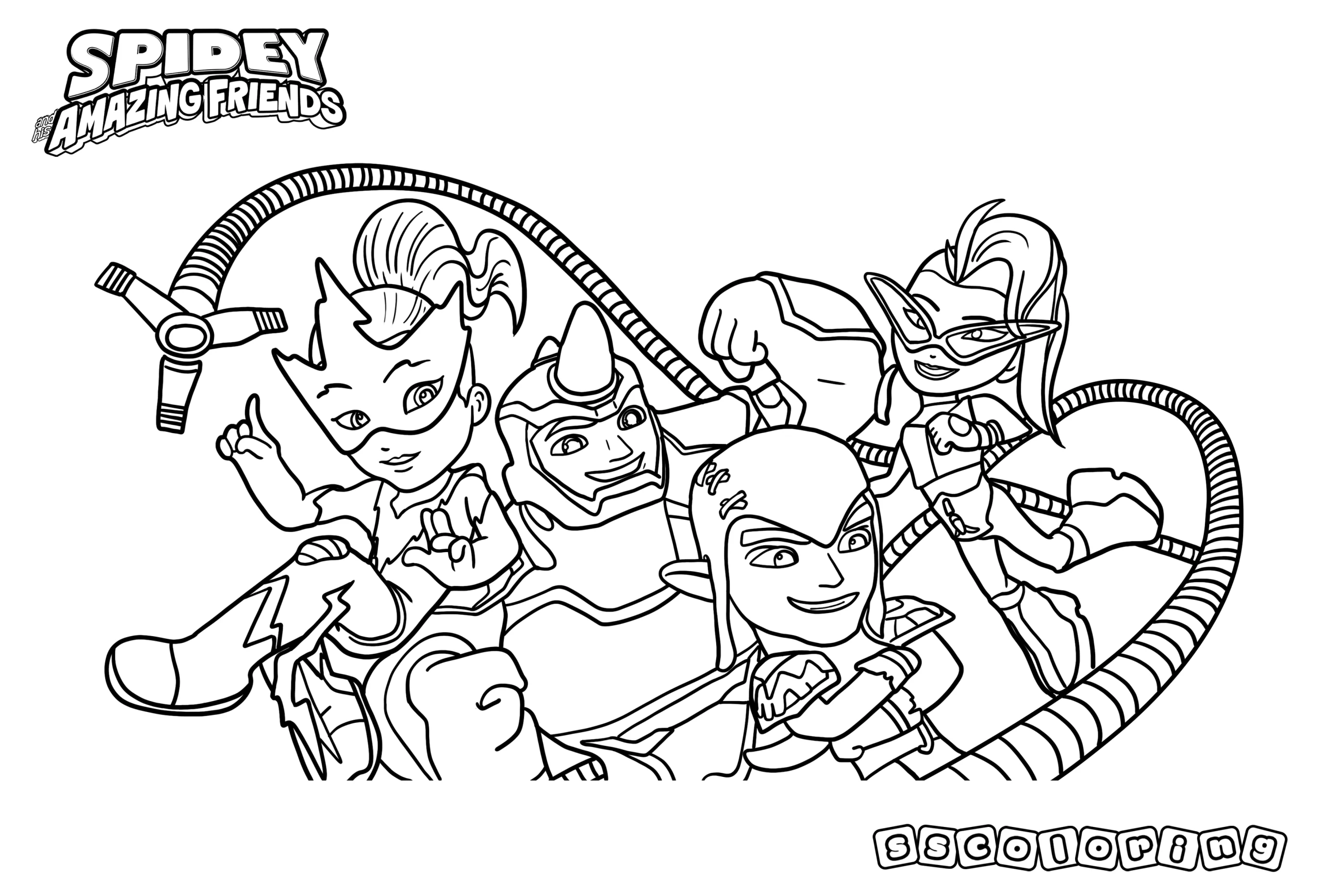 12 Spidey And His Amazing Friends Coloring Pages Free Printable 