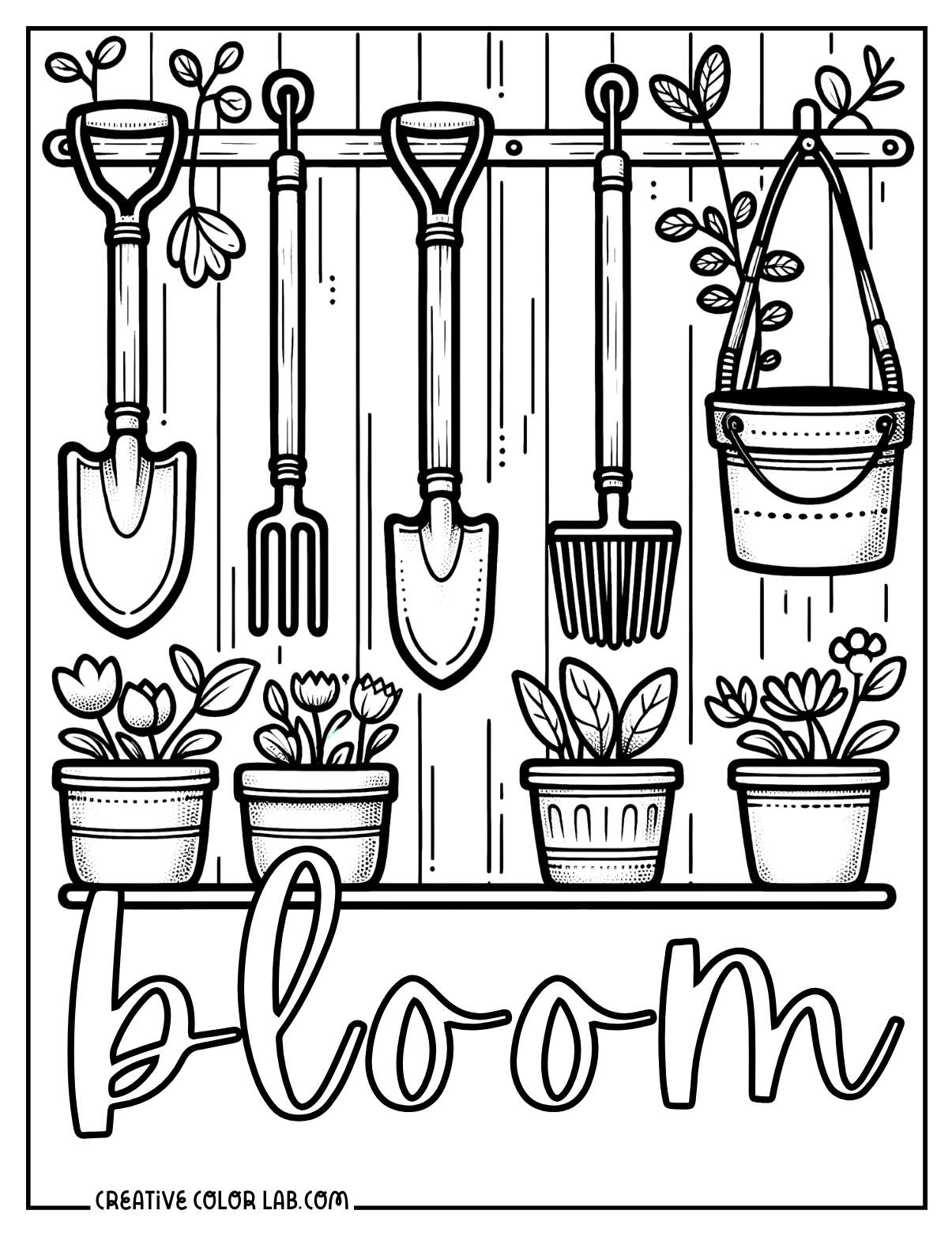 13 Free Garden Coloring Pages PDF Printables