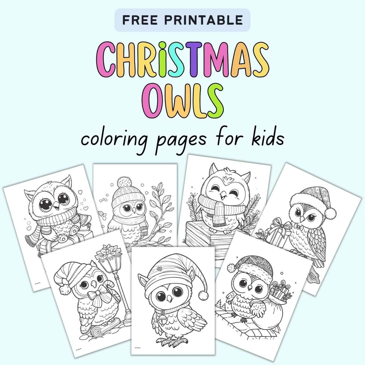 13 Free Printable Christmas Owl Coloring Pages For Kids The 