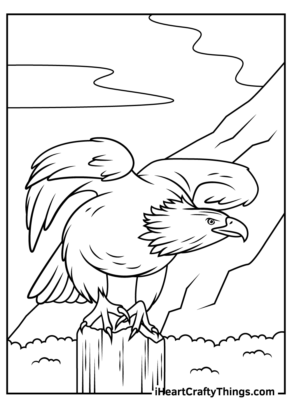 Bald Eagle Coloring Page Printable