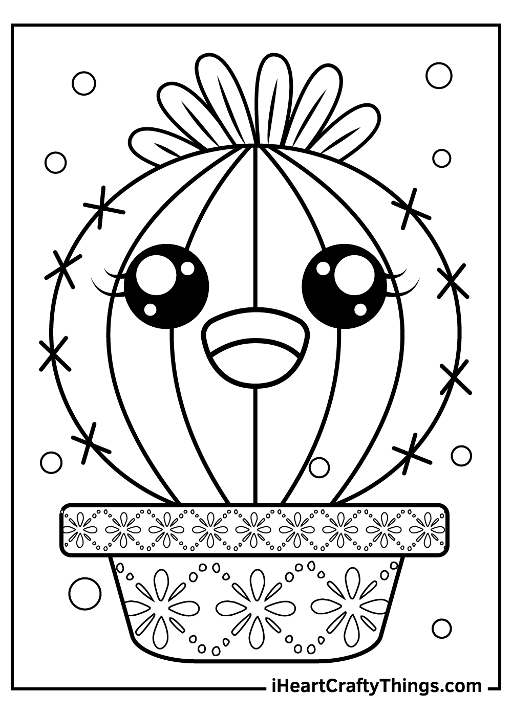 15 Cactus Coloring Pages Printable Cute PDFs For Free 