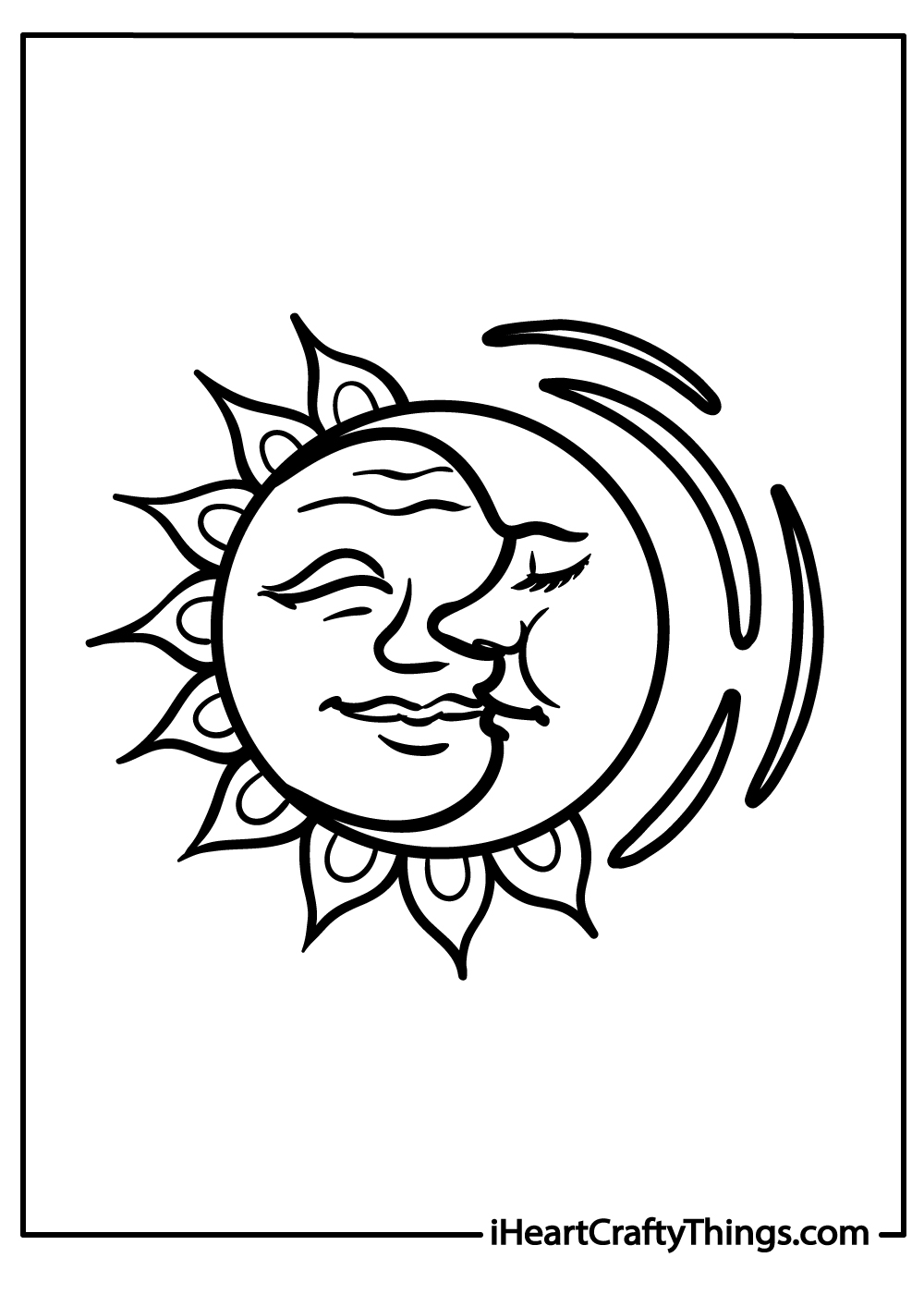 Free Printable Sun And Moon Coloring Pages