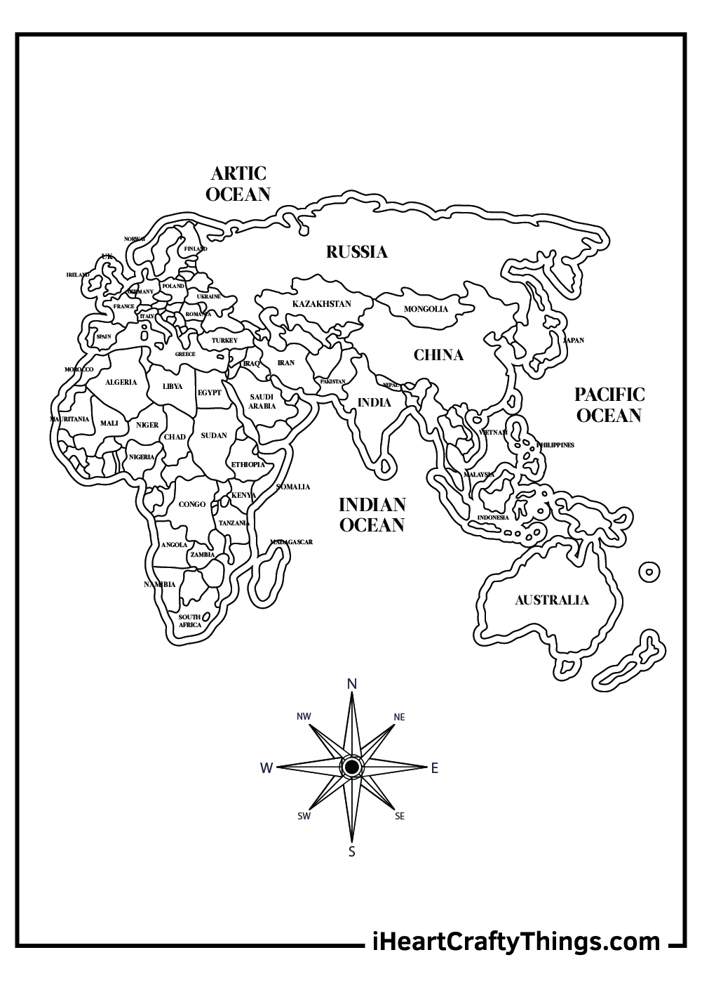 15 World Map Coloring Pages 100 Free Printables 15 World Map Coloring Pages 100 Free Printables