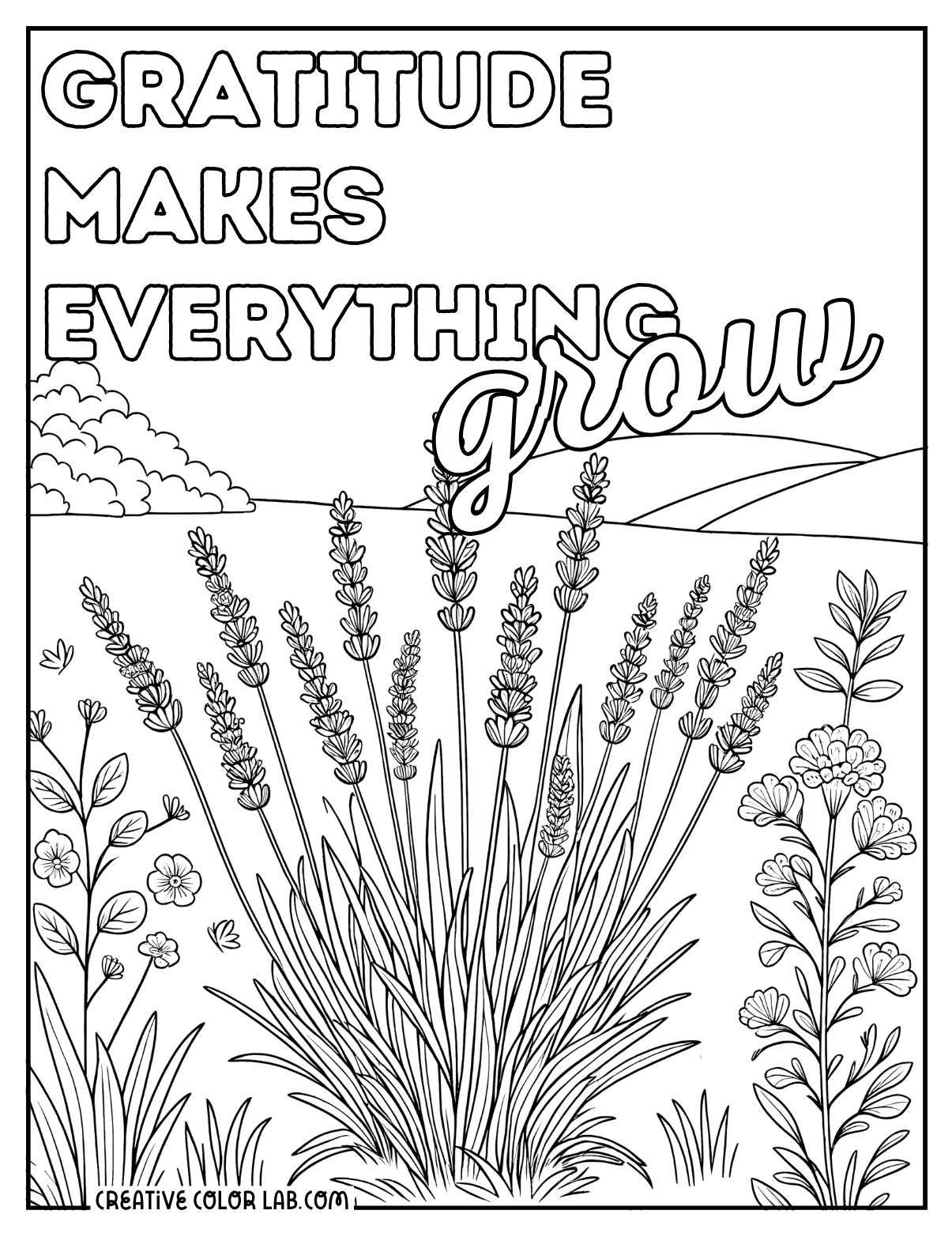 Free Gratitude Coloring Pages