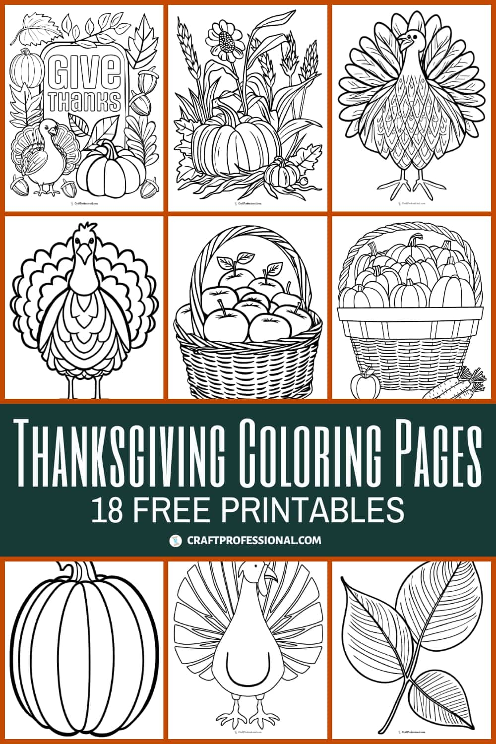 18 thanksgiving coloring pages
