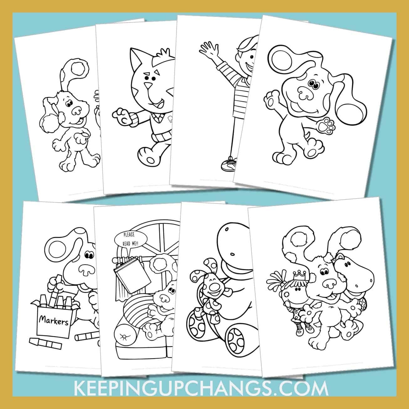 19 Free Blues Clues Coloring Pages Sheets POPULAR Printables 