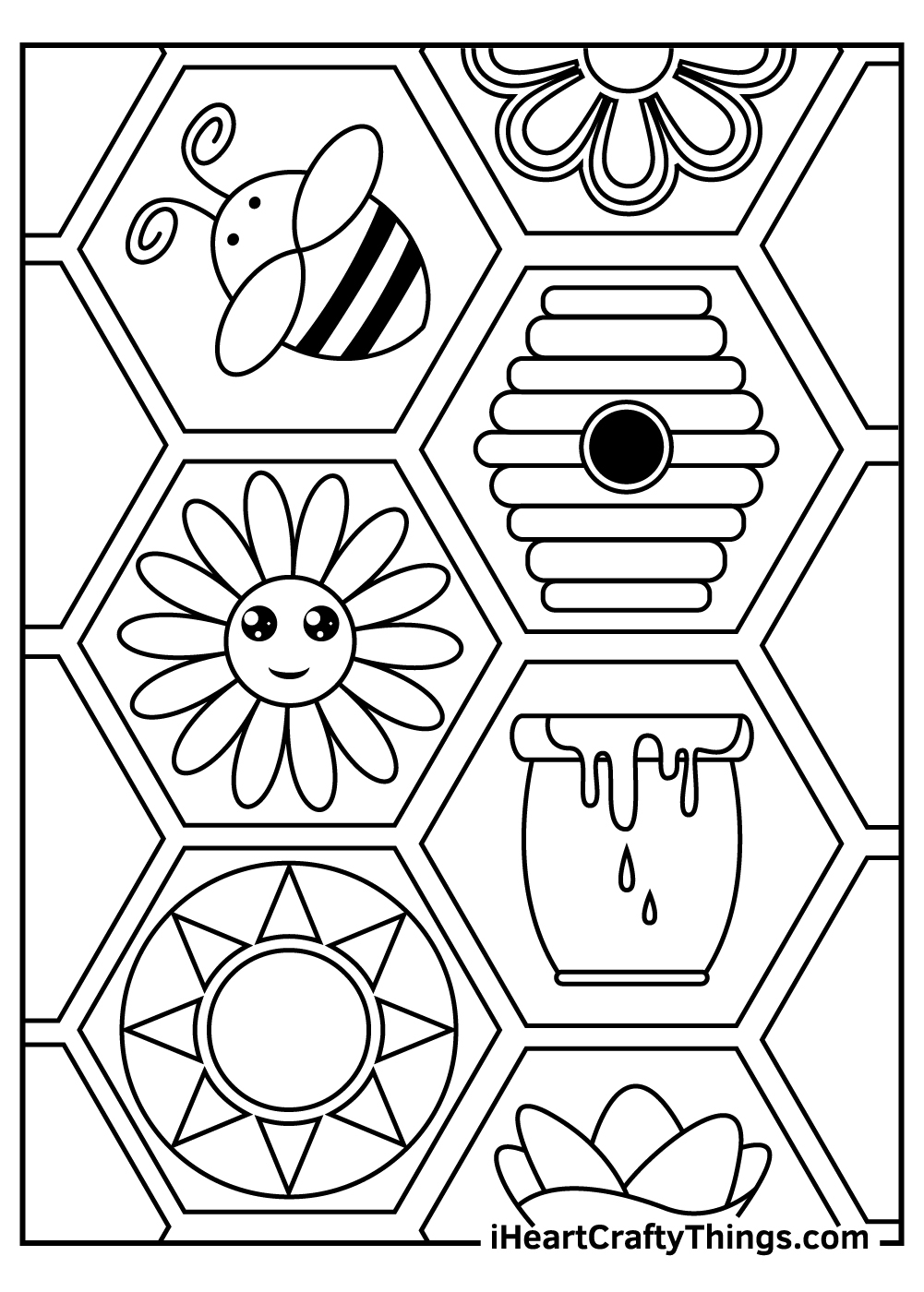 Free Printable Coloring Pages Of Bees