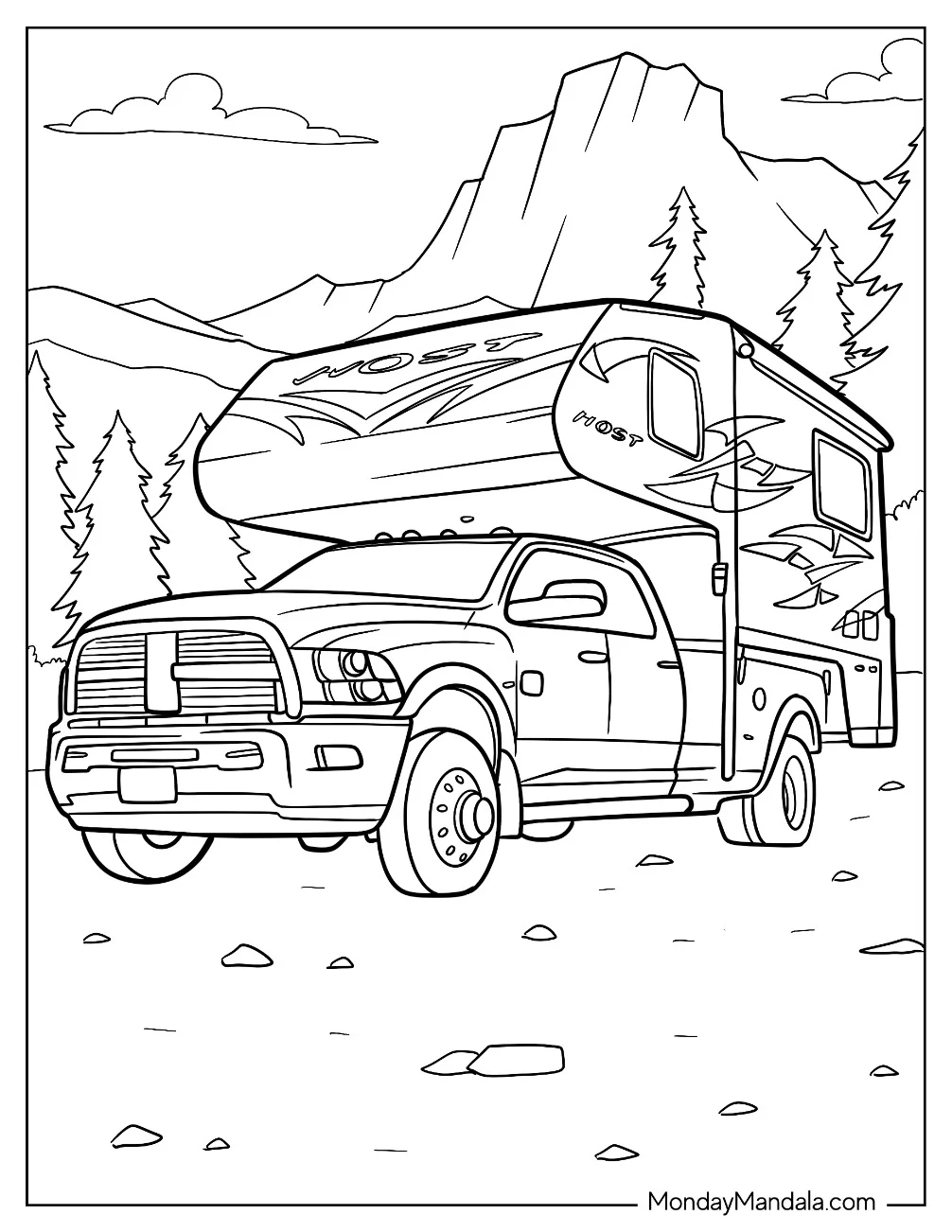 20 Camper U0026 RV Coloring Pages Free Printables 20 Camper U0026 RV Coloring Pages Free Printables