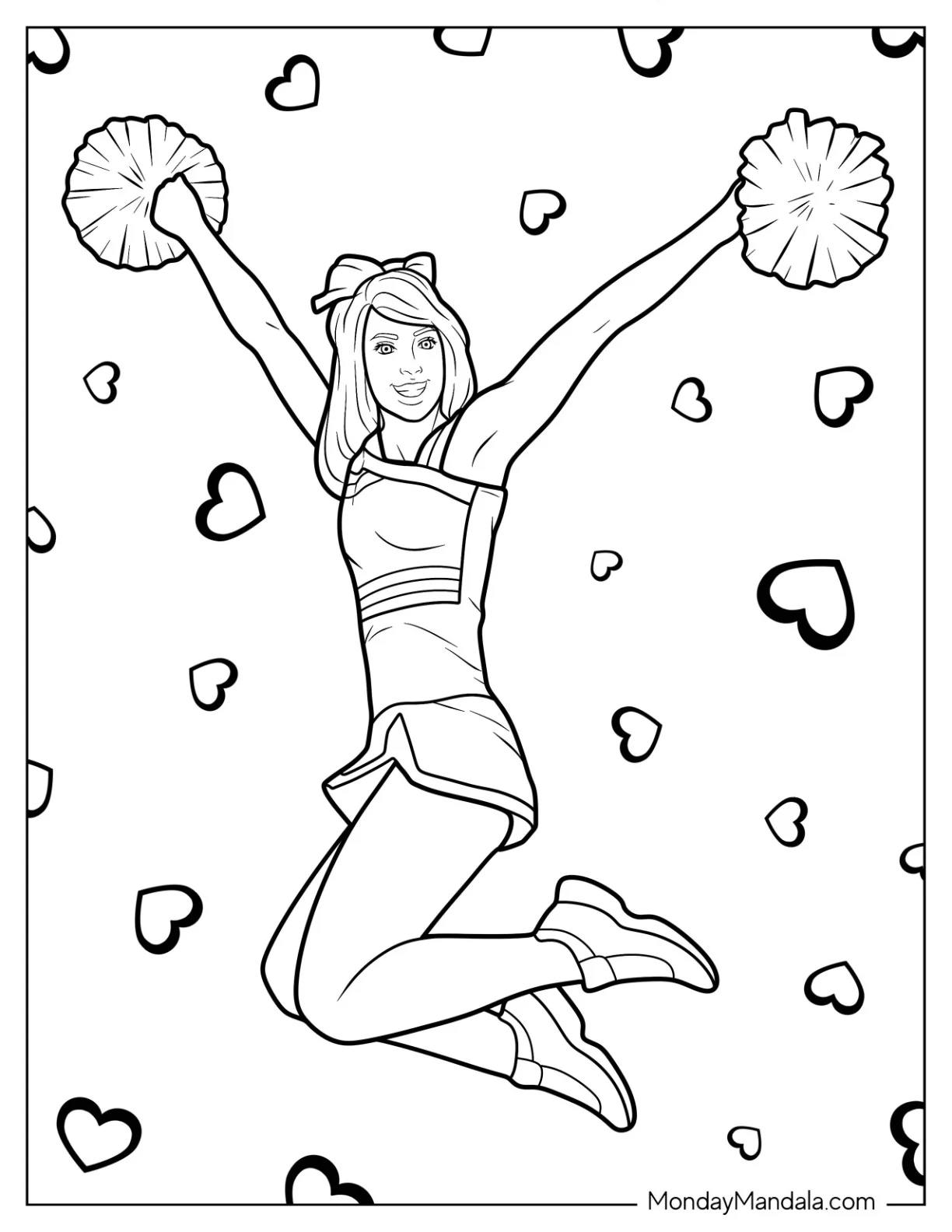 20 Cheerleading Coloring Pages Free PDF Printables 20 Cheerleading Coloring Pages Free PDF Printables