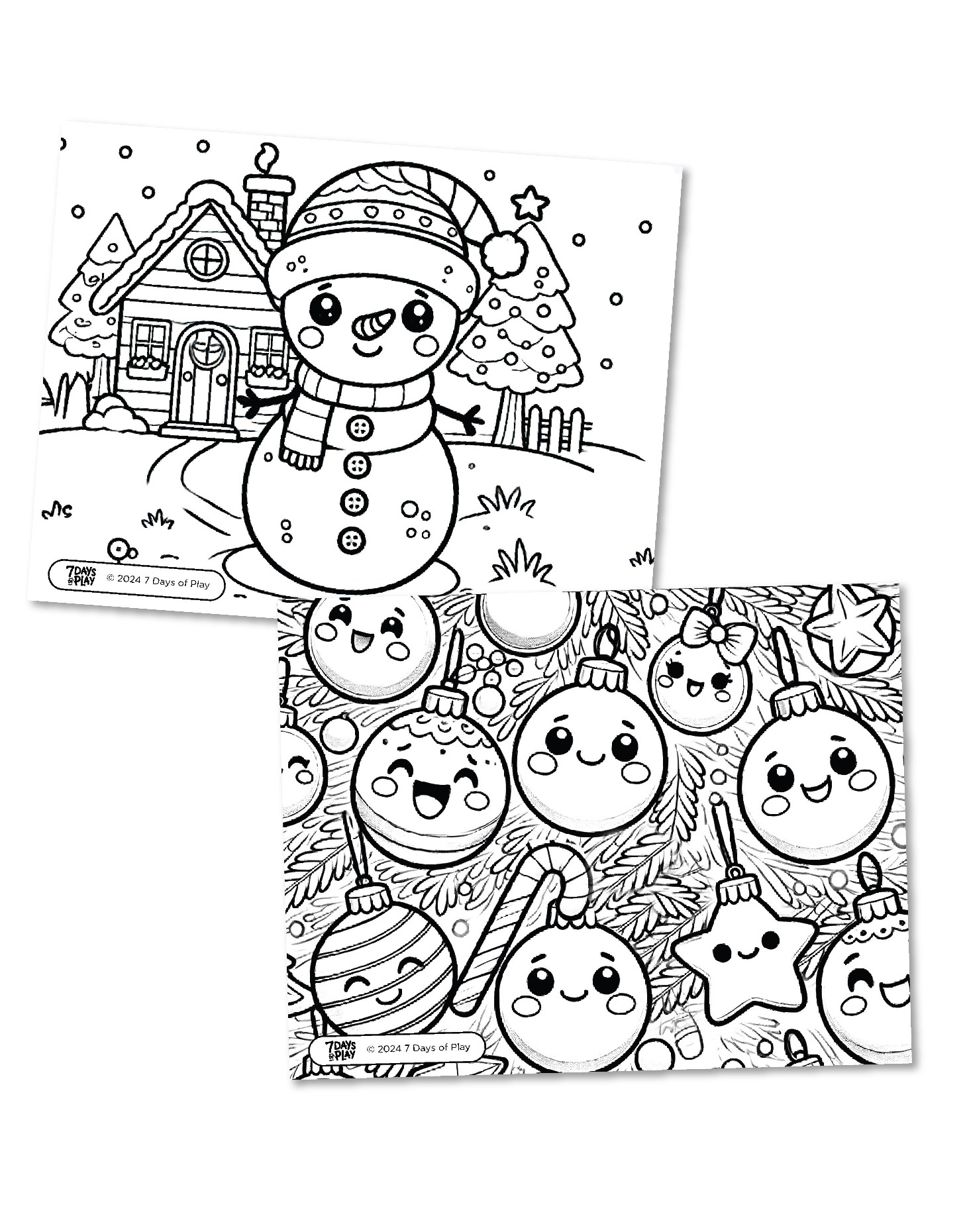20 Christmas Themed Coloring Pages Printable 7 Days Of Play 20 Christmas Themed Coloring Pages Printable 7 Days Of Play