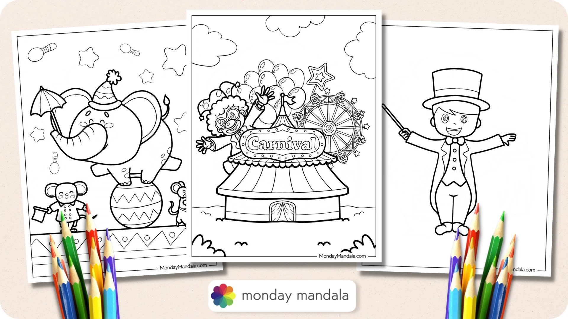 20 Circus Carnival Coloring Pages Free PDF Printables 20 Circus Carnival Coloring Pages Free PDF Printables