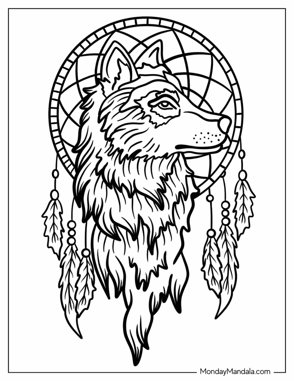 Dreamcatcher Printable Coloring Pages