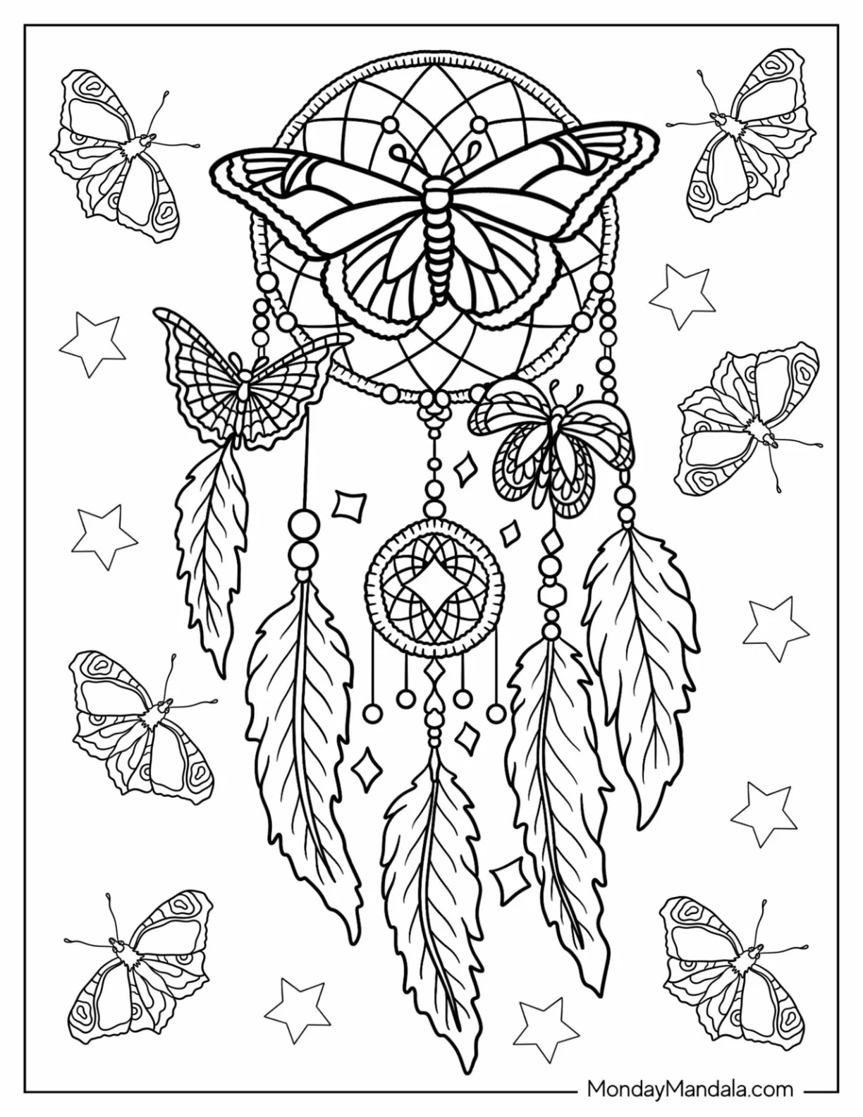 20 Dreamcatcher Coloring Pages Free PDF Printables 