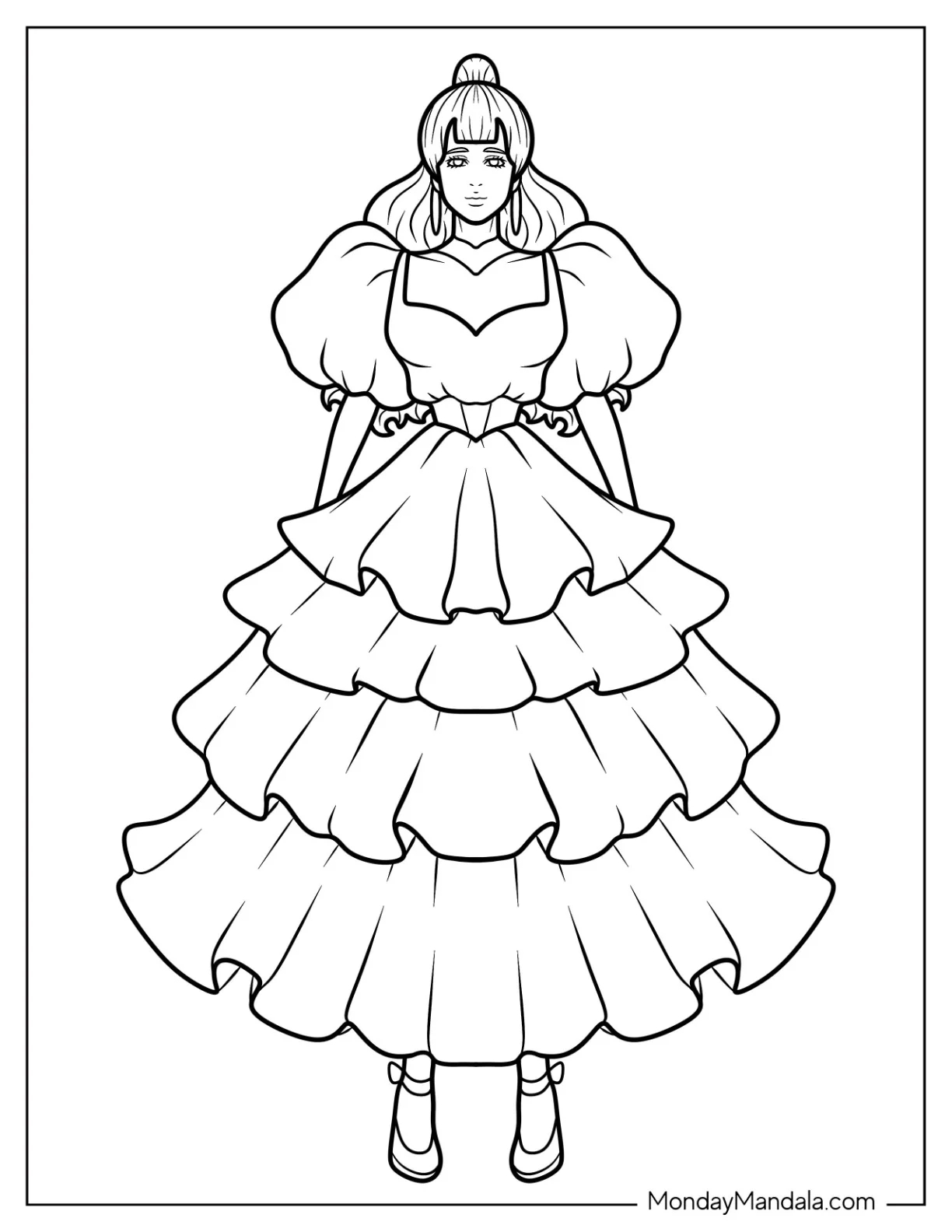 Dress Coloring Pages Printable