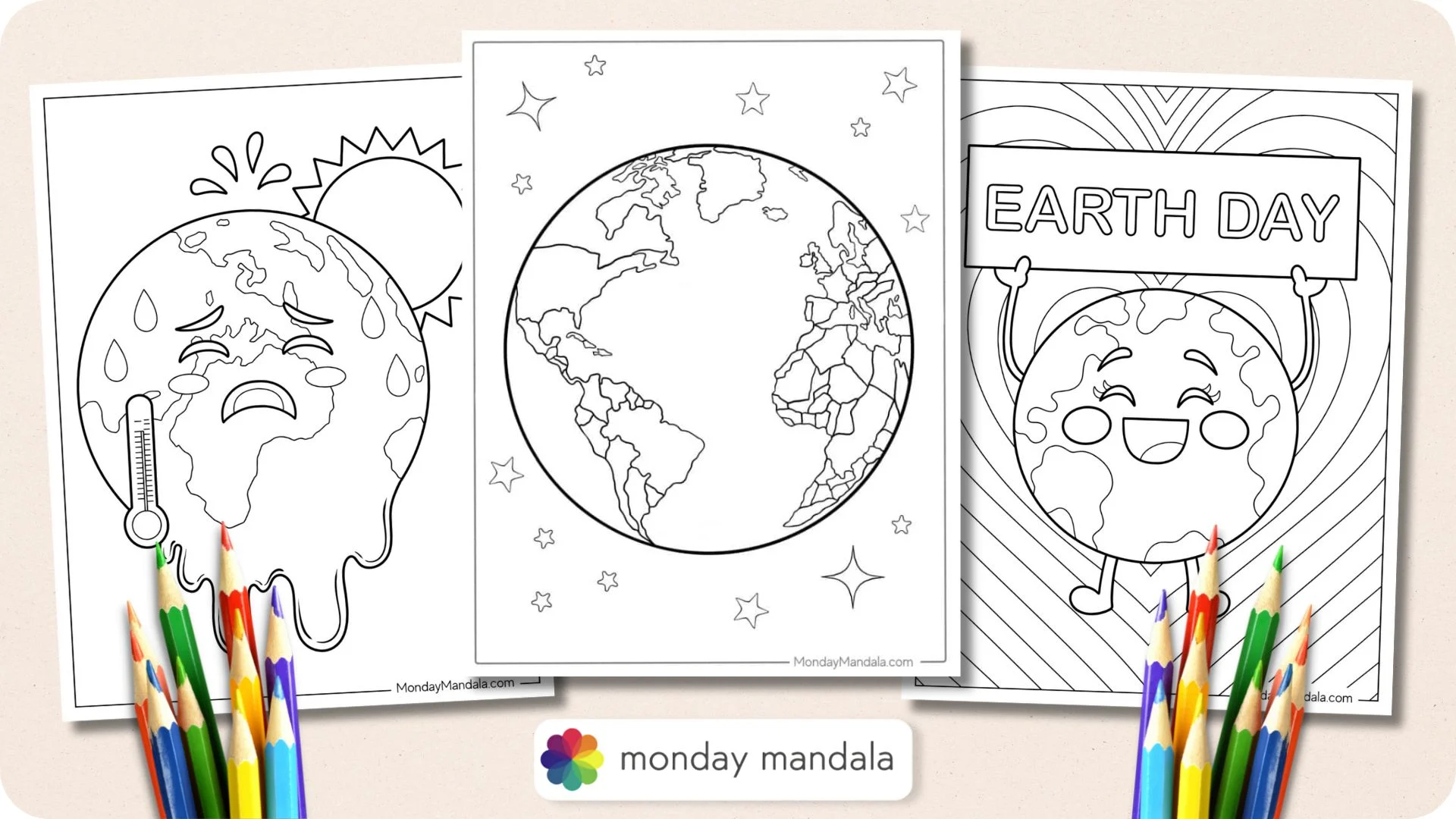 20 earth coloring pages free pdf printables