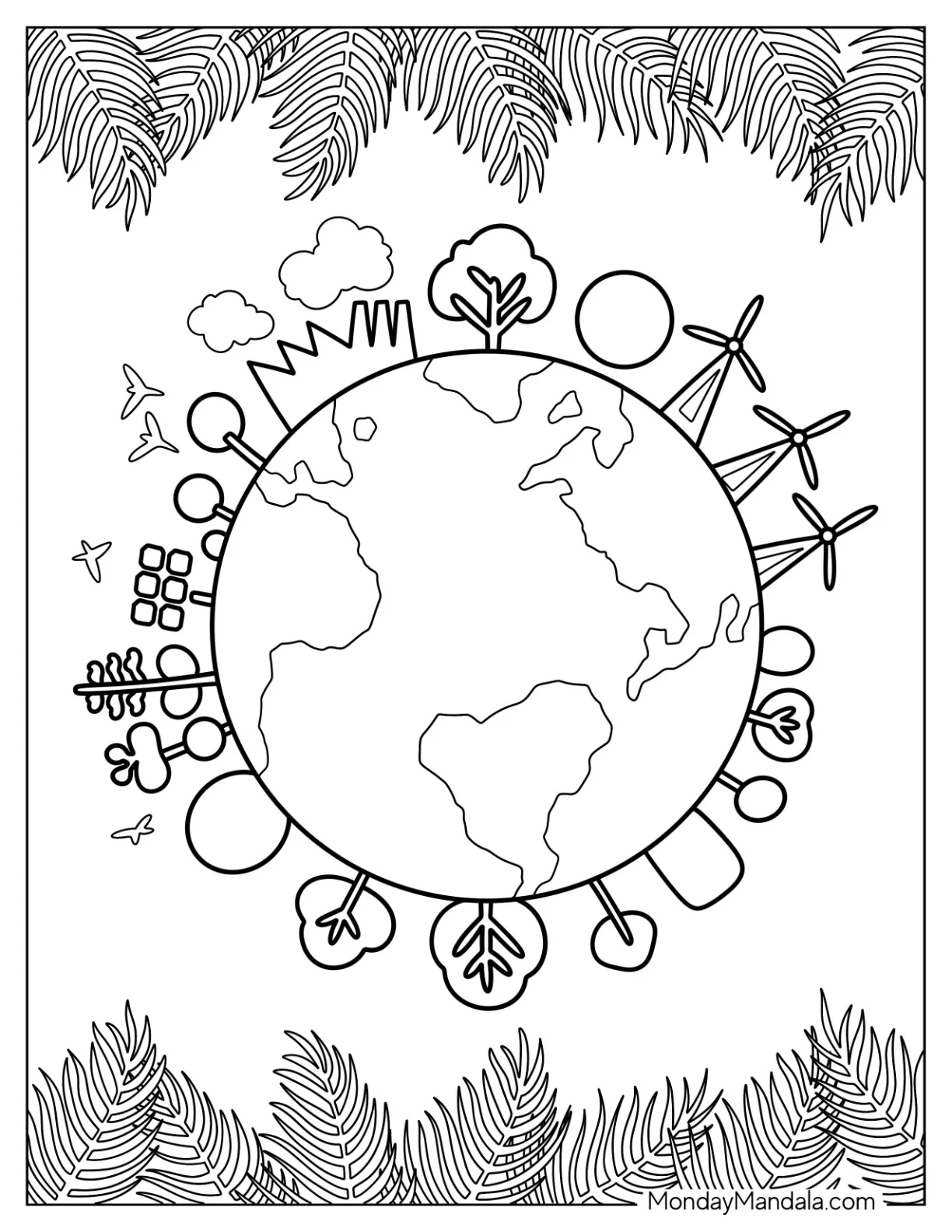 20 Earth Coloring Pages Free PDF Printables 20 Earth Coloring Pages Free PDF Printables