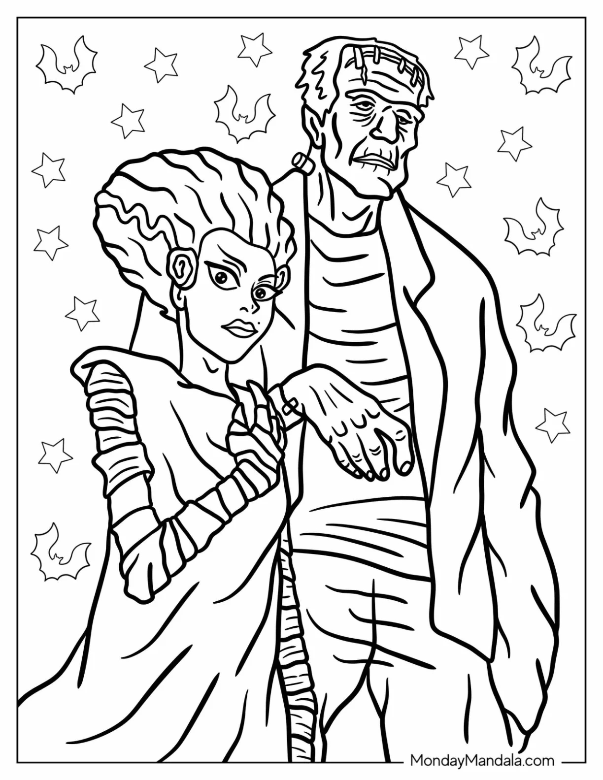 Free Printable Frankenstein Coloring Pages Free Printable Frankenstein Coloring Pages