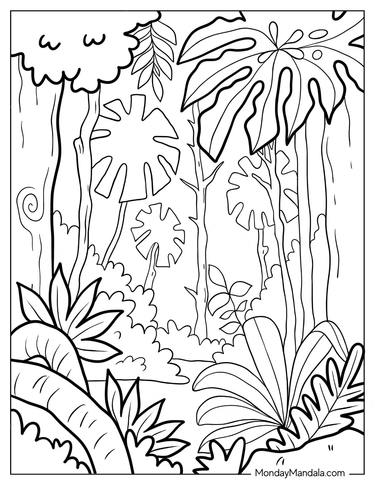 20 Jungle Coloring Pages Free PDF Printables 