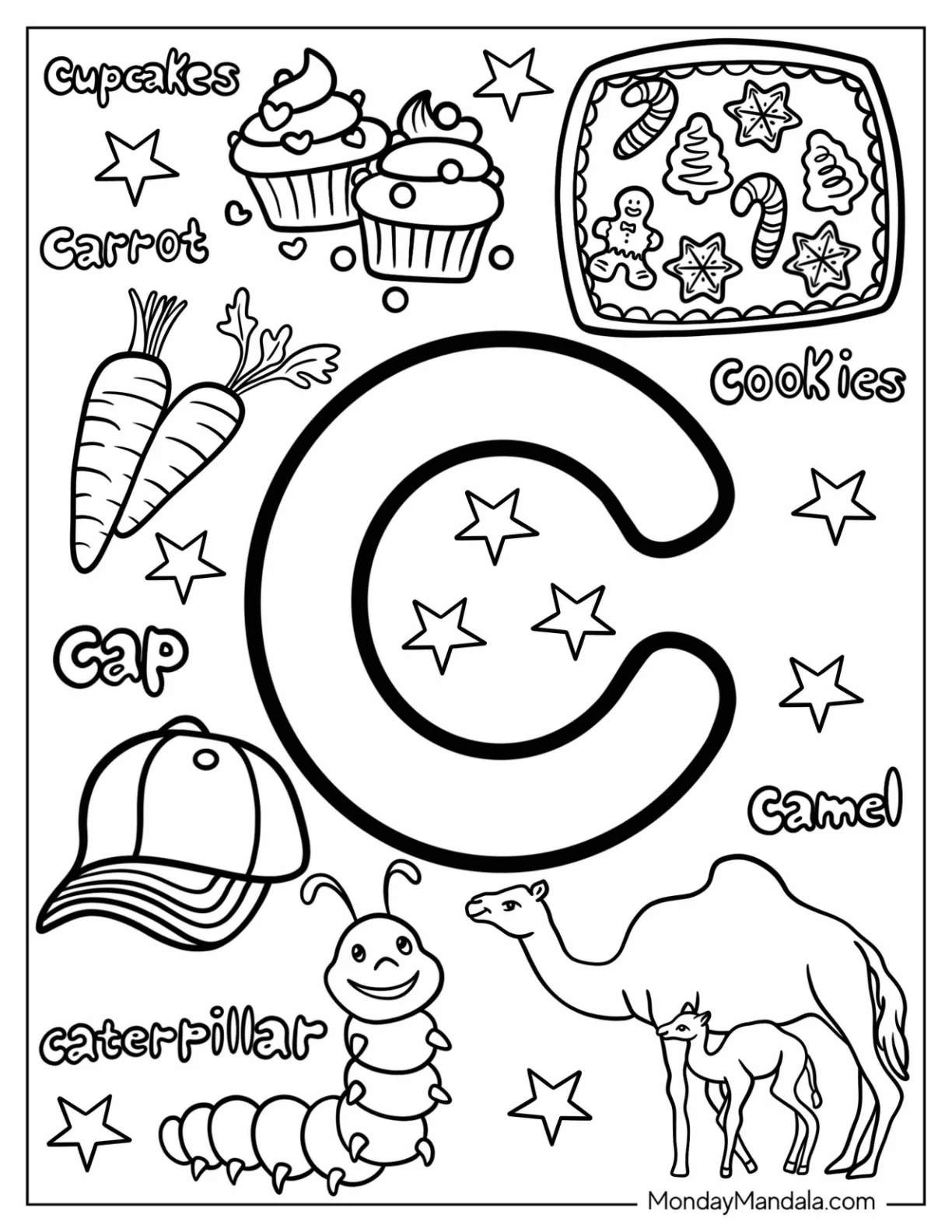 20 Letter C Coloring Pages Free PDF Printables 20 Letter C Coloring Pages Free PDF Printables