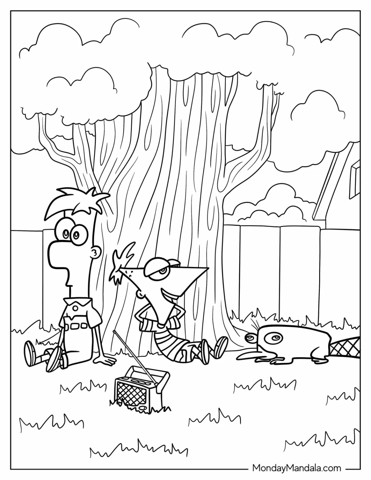 20 Phineas And Ferb Coloring Pages Free Printables 